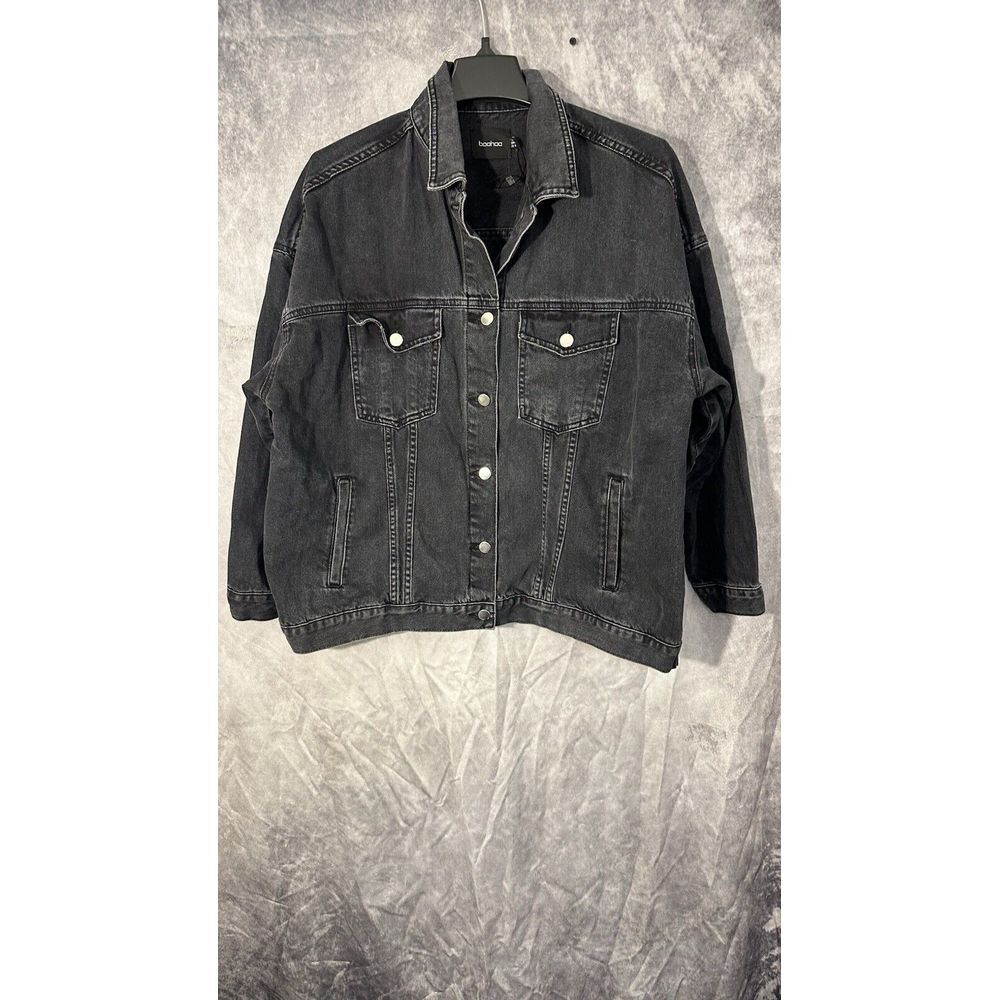 Boohoo Black Oversized Denim Jacket